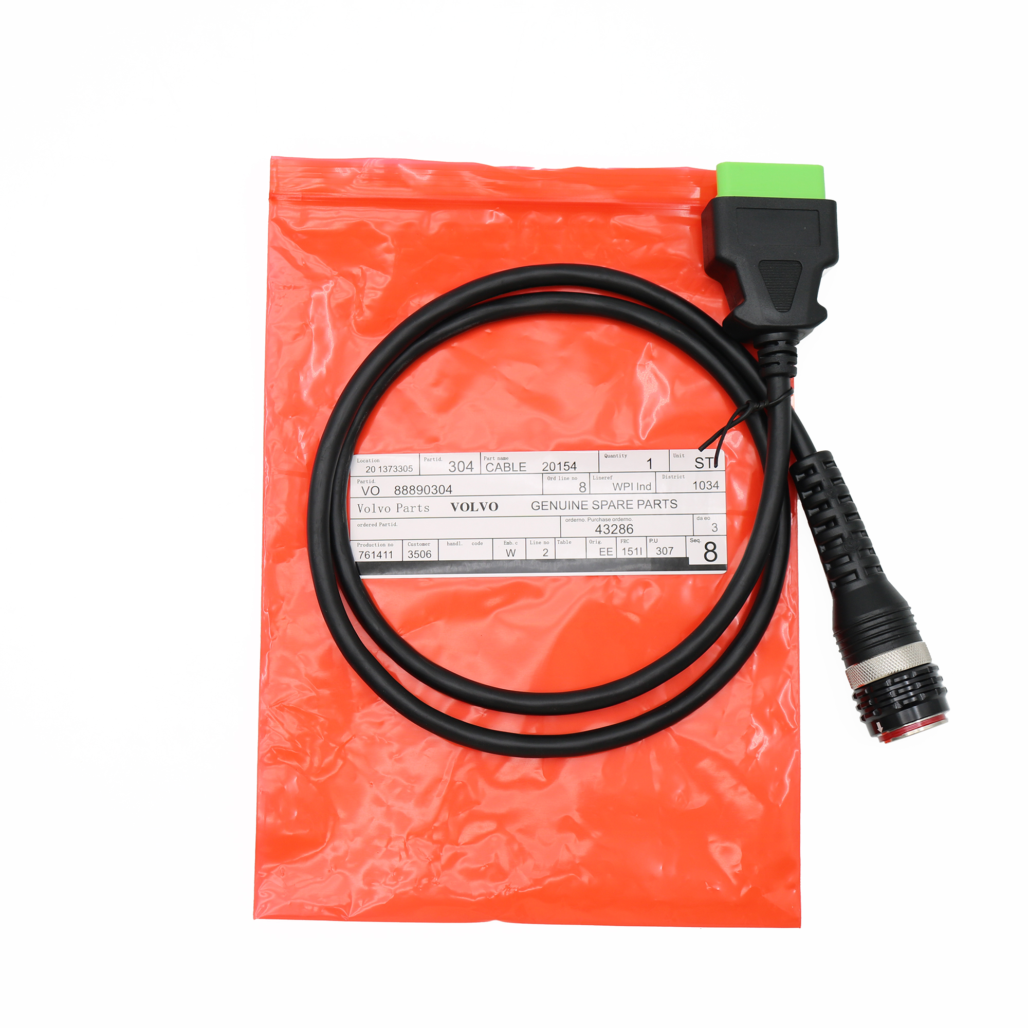88890304 16 pin obd aviation plug test wire harness interface main test 16pin obd adapter cable for volvo vocomⅠ diagnostic tool 85 88890304 16 pin obd aviation plug test wire harness interface main test 16pin obd adapter cable for volvo vocomⅠ diagnostic tool 85