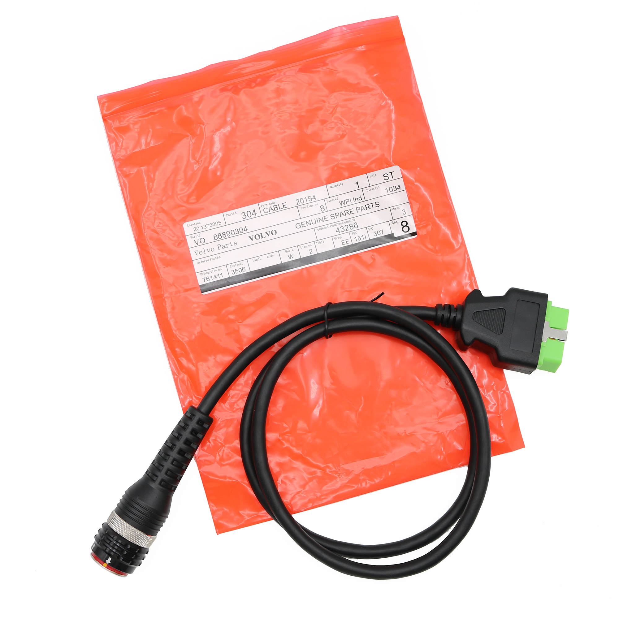88890304 16 pin obd aviation plug test wire harness interface main test 16pin obd adapter cable for volvo vocomⅠi diagnostic tool 51 88890304 16 pin obd aviation plug test wire harness interface main test 16pin obd adapter cable for volvo vocomⅠi diagnostic tool 51
