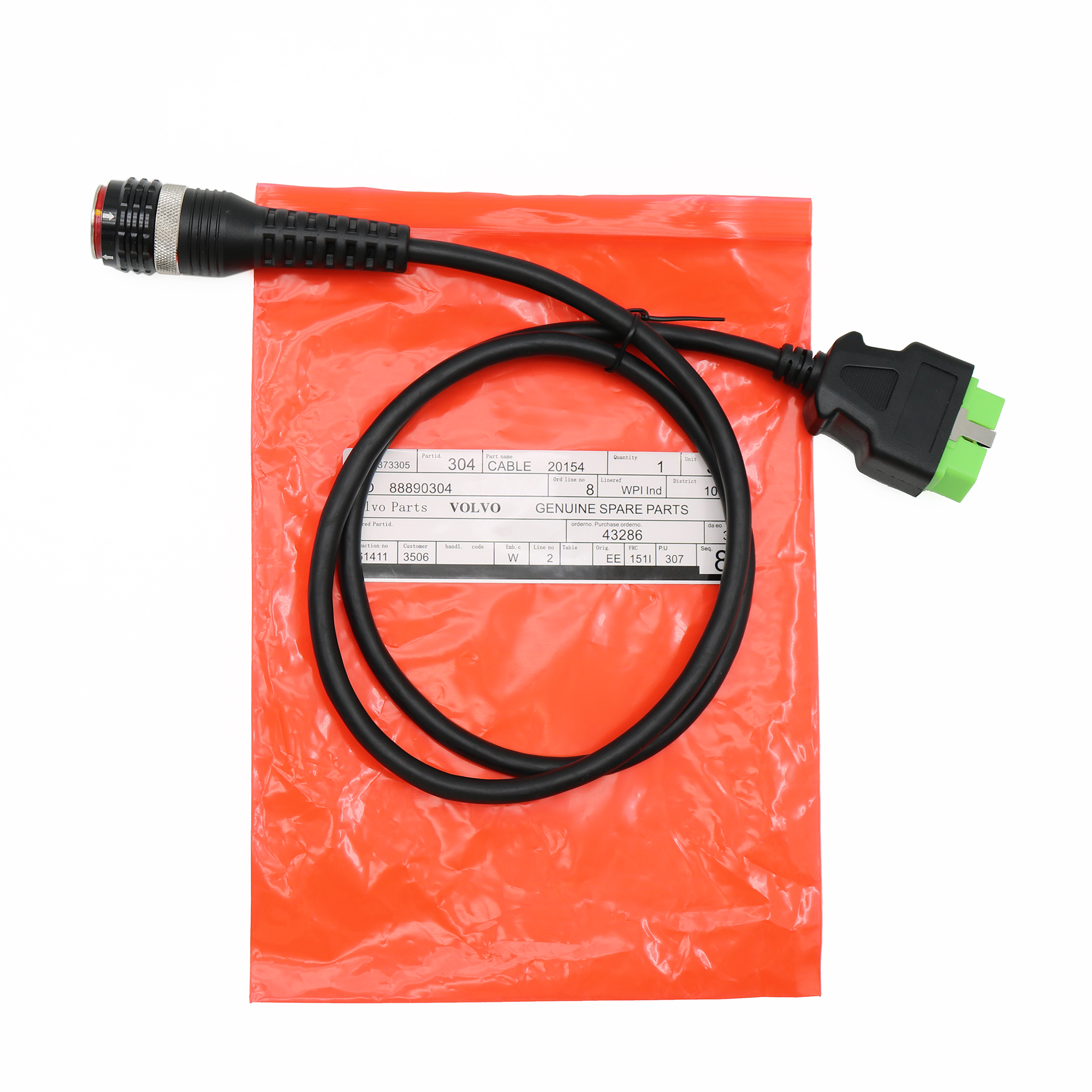 88890304 16 pin obd aviation plug test wire harness interface main test 16pin obd adapter cable for volvo vocomⅠi diagnostic tool 52 88890304 16 pin obd aviation plug test wire harness interface main test 16pin obd adapter cable for volvo vocomⅠi diagnostic tool 52
