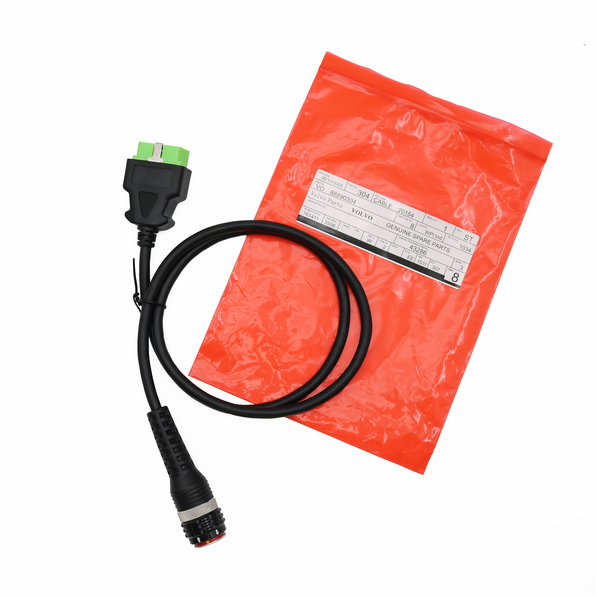 88890304 16 pin obd aviation plug test wire harness interface main test 16pin obd adapter cable for volvo vocomⅠi diagnostic tool 53 88890304 16 pin obd aviation plug test wire harness interface main test 16pin obd adapter cable for volvo vocomⅠi diagnostic tool 53