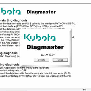 kubota software 2021 kubota takeuchi diagmaster v21.11.01 diagnostic software 150