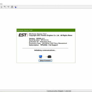 perkins est 2021b software for perkins diagnostic tool 27610402 communication adapter heavy duty excavator 98