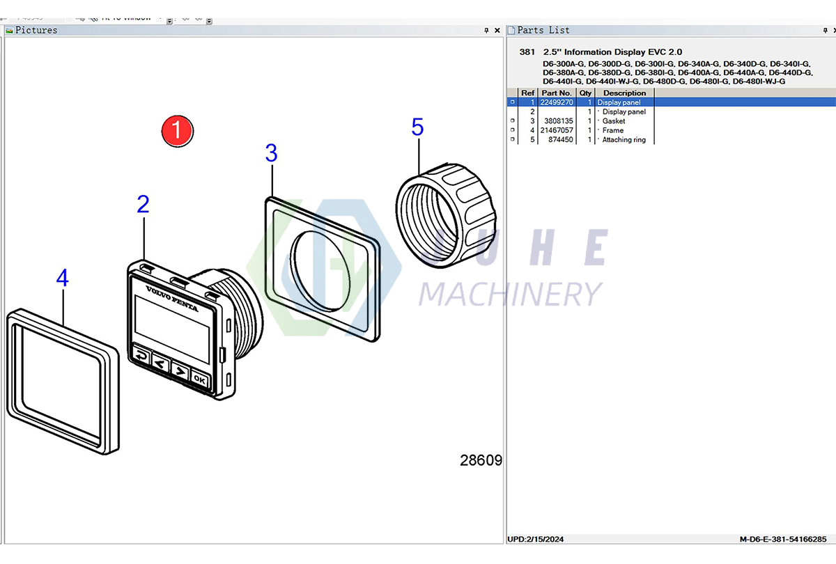 For Volvo Penta 22499270 EVC-E 2.5 Display Panel Part for sale,brand new monitor for industrial
