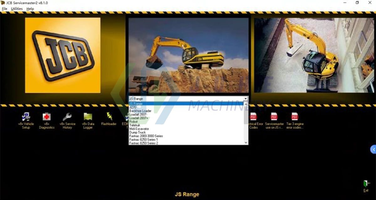 JCB Diagnostic Software Service Master 4 (23.27.7) for Excavators and Trucks Service Master 4 (23.27.7)